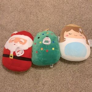 SOLD OUT CHRISTMAS SQUISHMALLOW LOT SET OF 3 RARE LARGE SIZE
